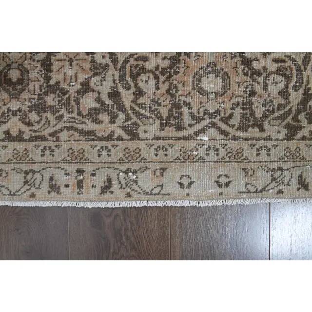 1970s Vintage Persian Handknotted Wool Orange Oversize Area Rug 290x370