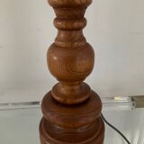 Vintage lamp from the 60s and 70s in wood and opaline