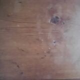 Marquetry table with drawer