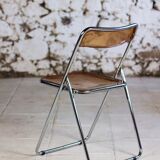 Folding chair in plexiglass and chrome, 1970
