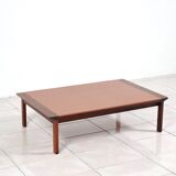 Hans Olsen rosewood leather coffee table