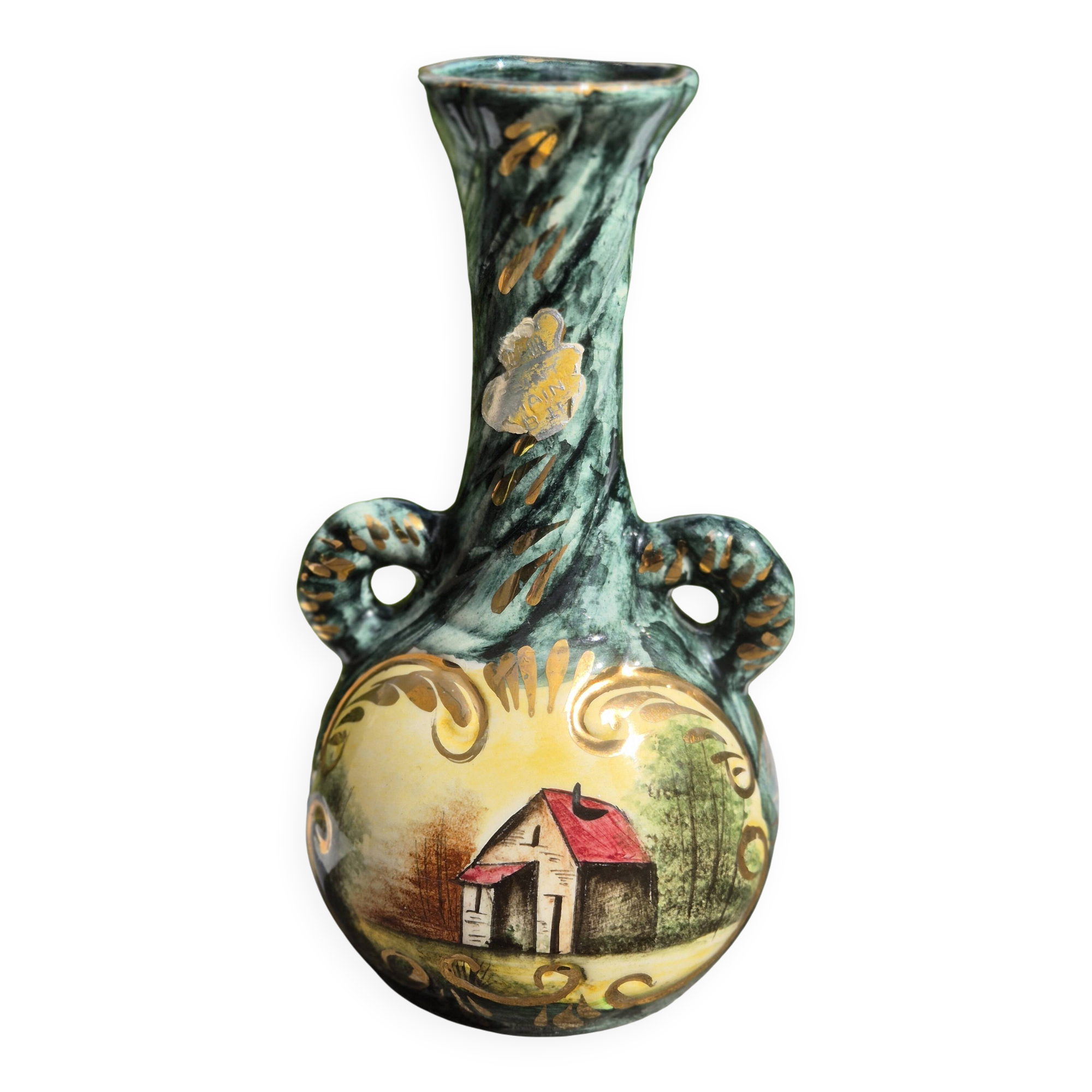 Splendid amphora vase Hubert Bequet - Vintage