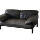Leather sofa Pierluigi Cerri model Pausa, Poltronafrau