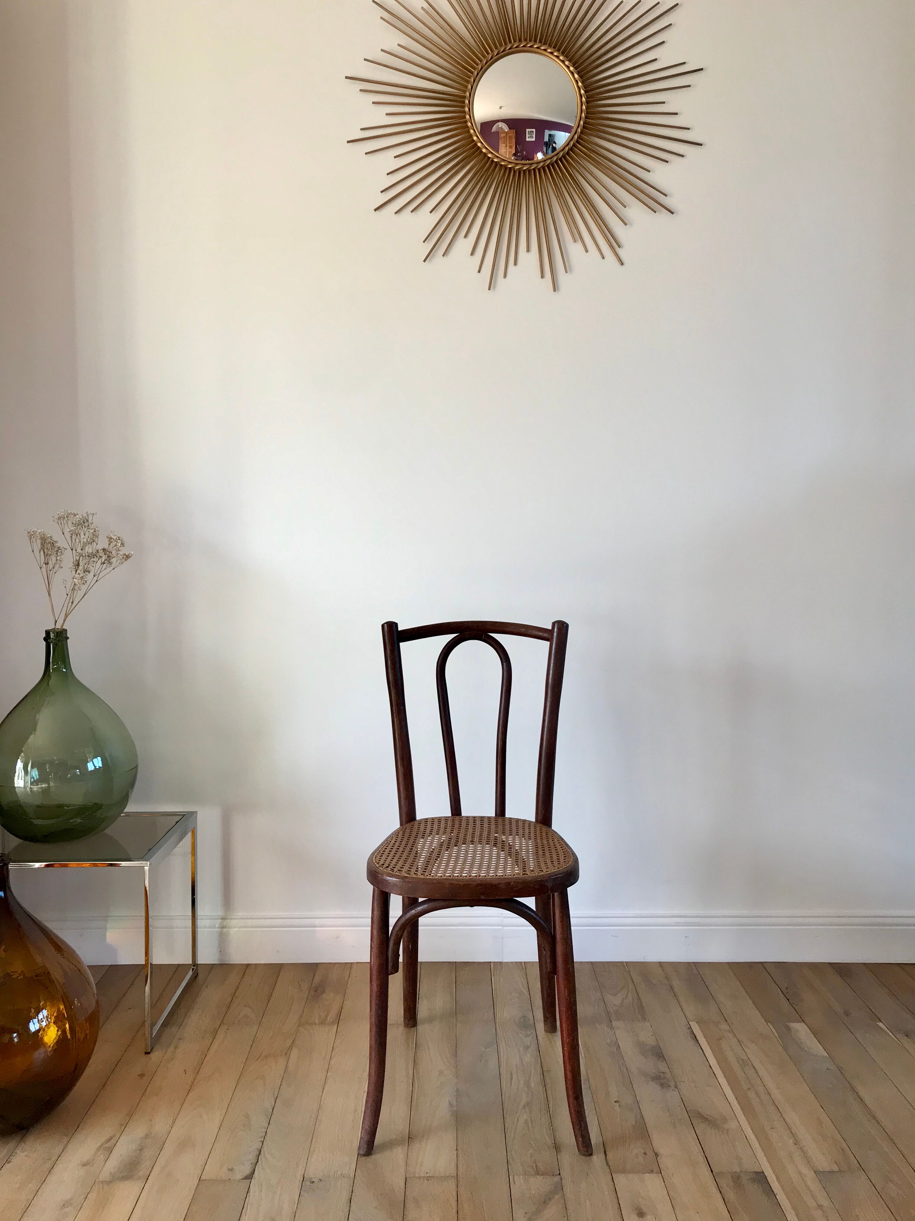 Baumann chair in turned wood and canning N33 early twentieth century