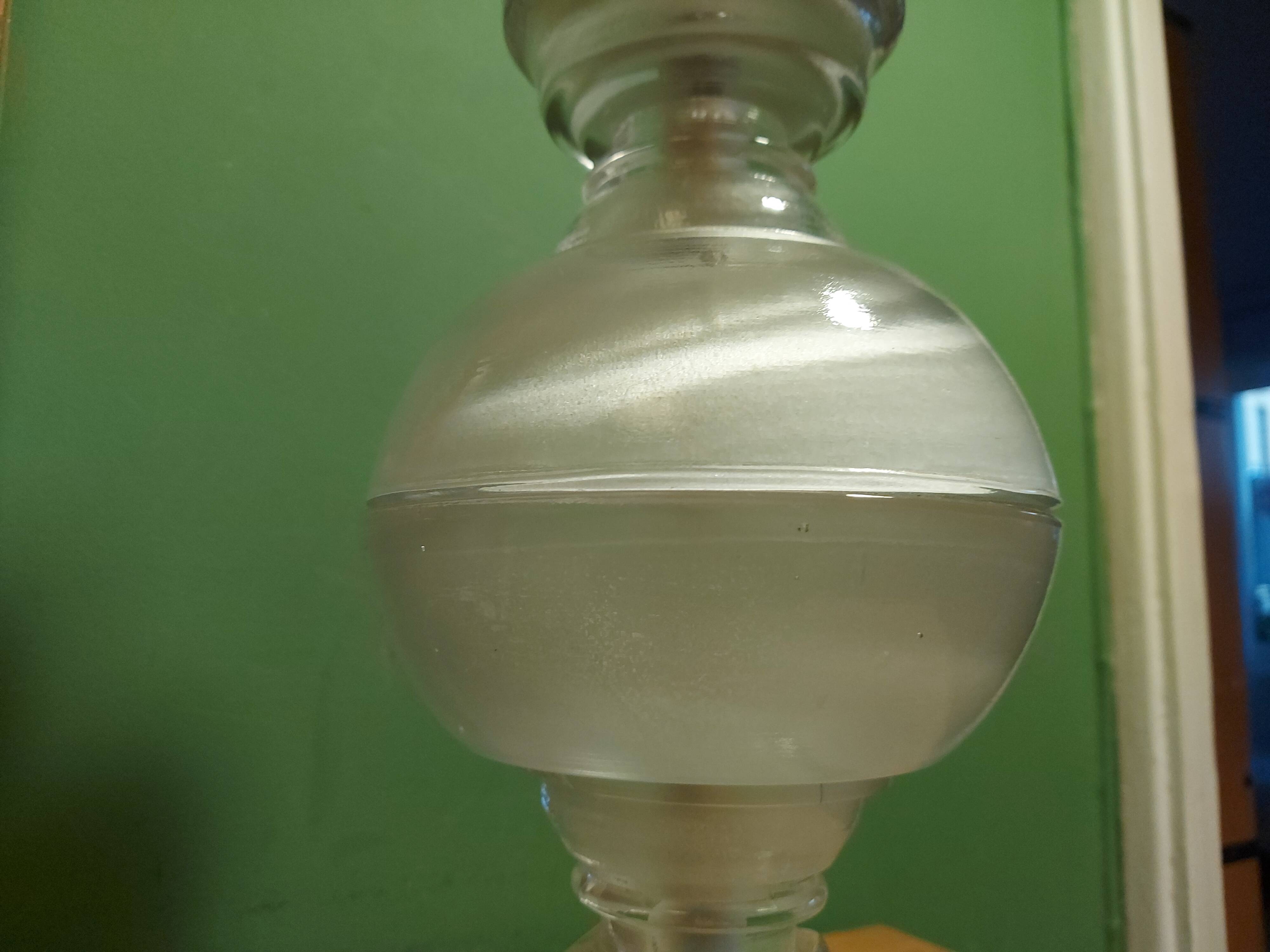 Lamp bases in blown glass, molded, Medici, baluster