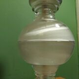 Pieds de lampe style Médicis balustre en verre souffé  et moulé