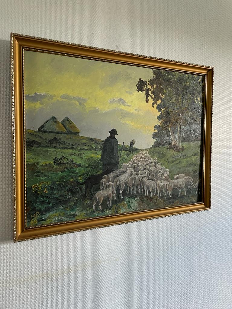 Basque Shepherd oil on panel