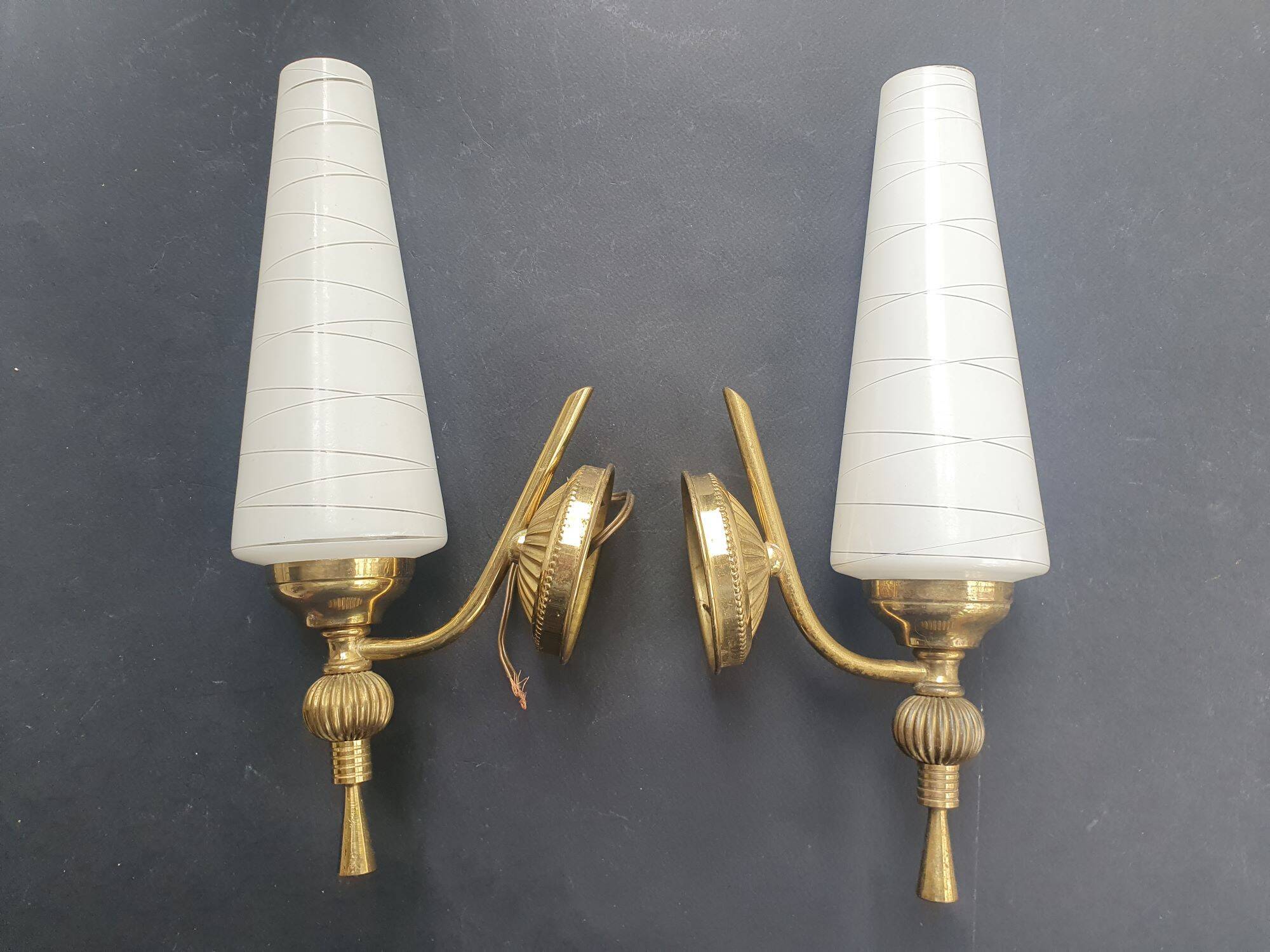 Pair of vintage 1960s wall sconces