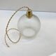 Large vintage pendant light in molded pressed glass