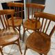 suite de 4 chaises de bistrot Fischel vintage années 1940