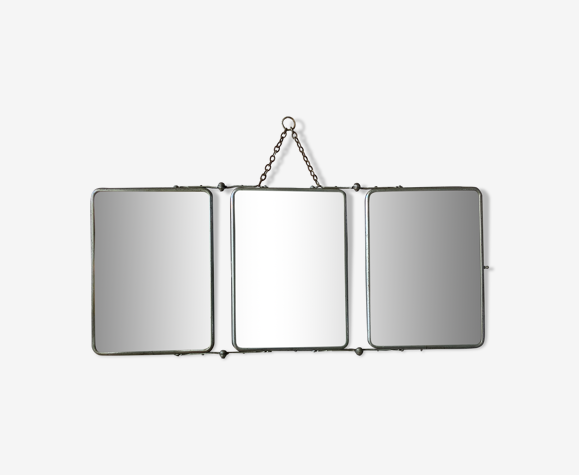 Miroir barbier triptyque années 30