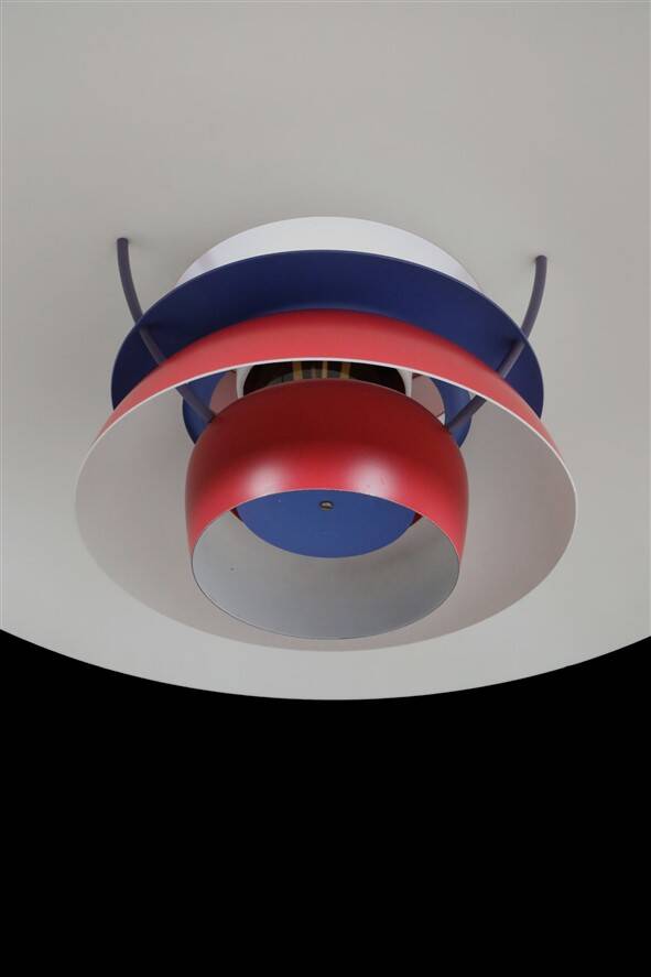 Louis Poulsen / Poul Henningsen “PH 5” pendant lamp / red / mid-century / Danish modern design / PH5