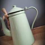 Light green enamelled coffee maker