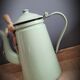 Light green enamelled coffee maker