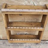Burmese teak wall shelf