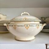 Longwy ironware soup tureen, "Longpré" service