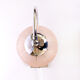 Art deco chrome and pink glass table light