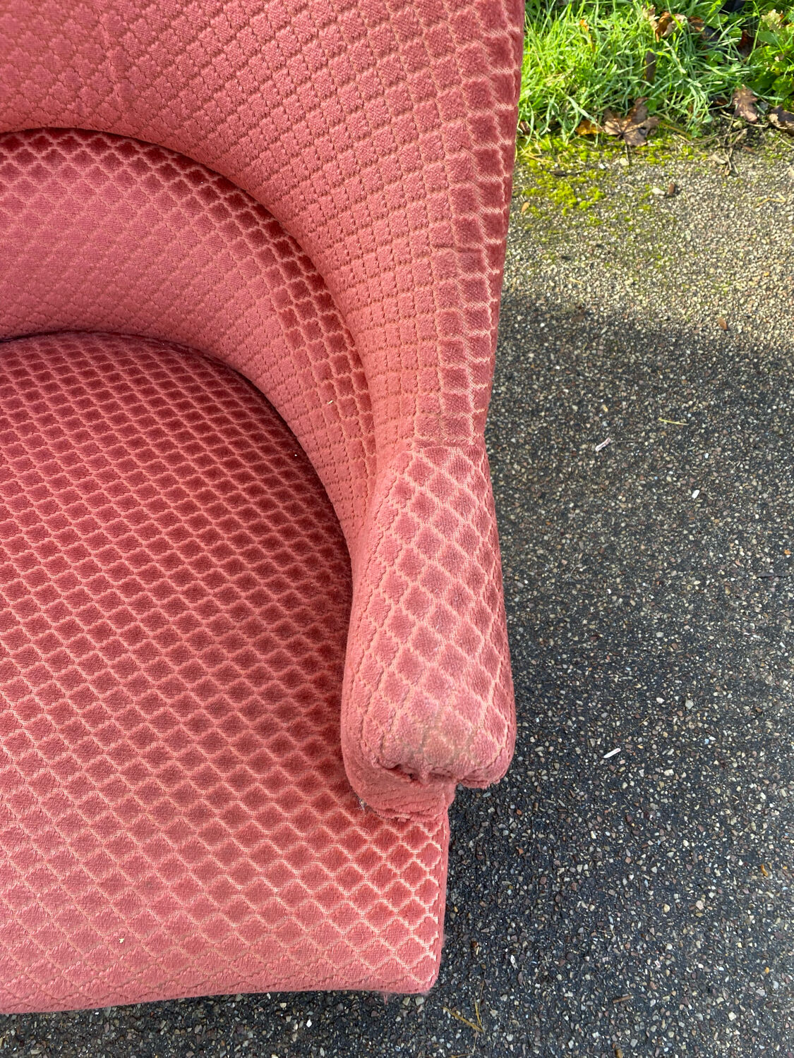 Toad armchair in pink velvet