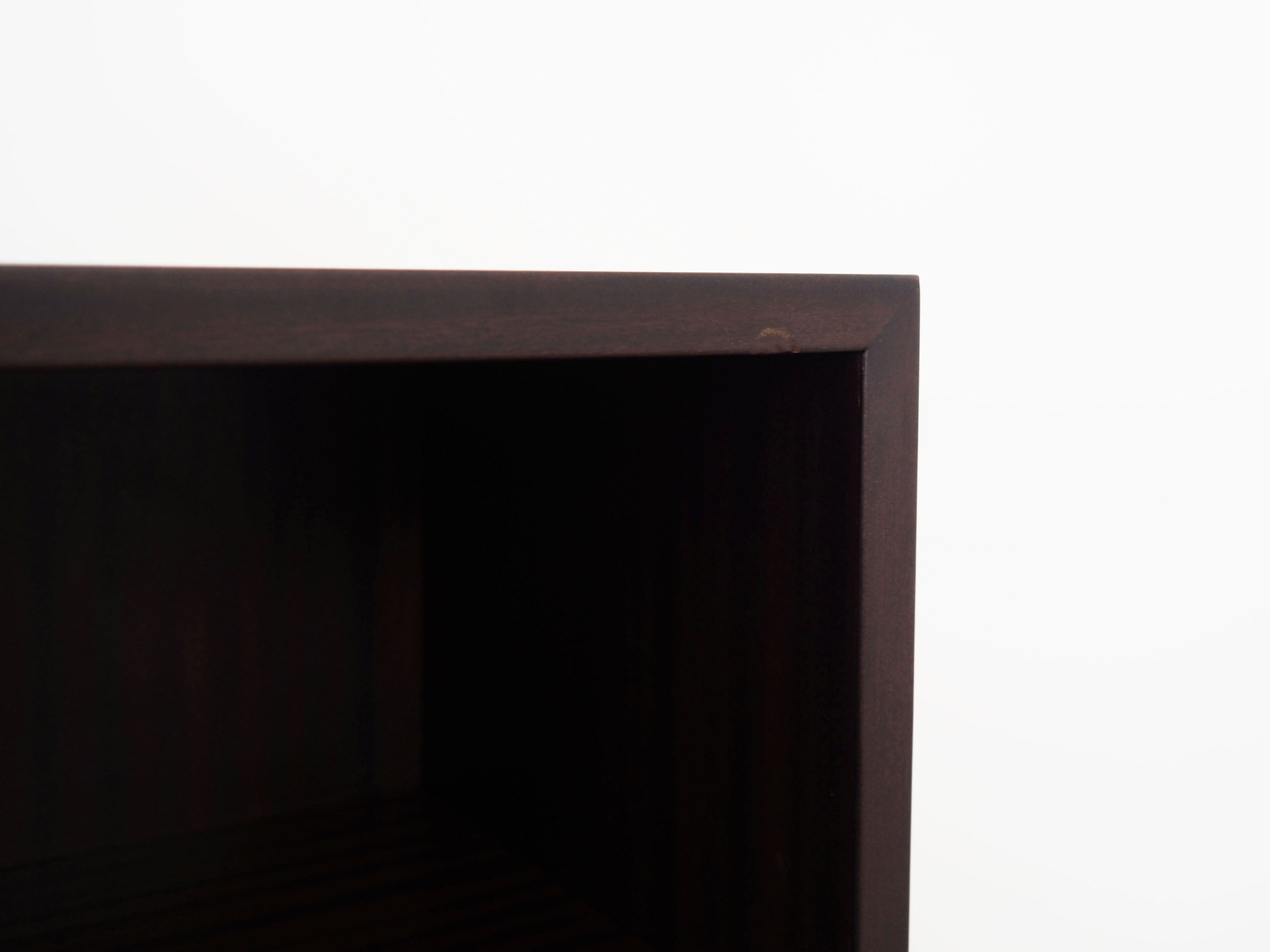 Bibliothèque en acajou, design danois, années 1970, fabriquée par Omann Jun