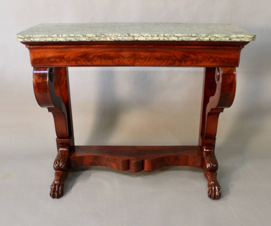 Mahogany console with marble top, Restoration period