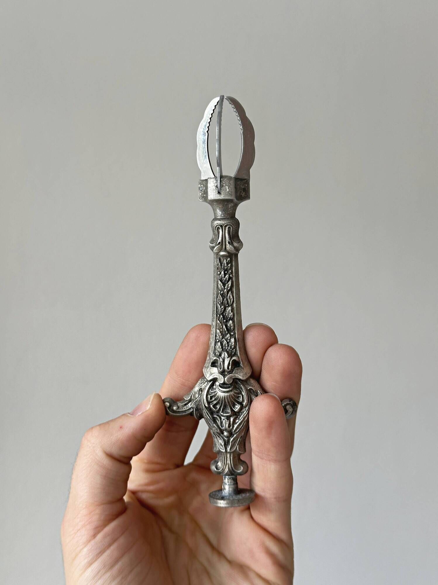 Antique metal sugar tongs