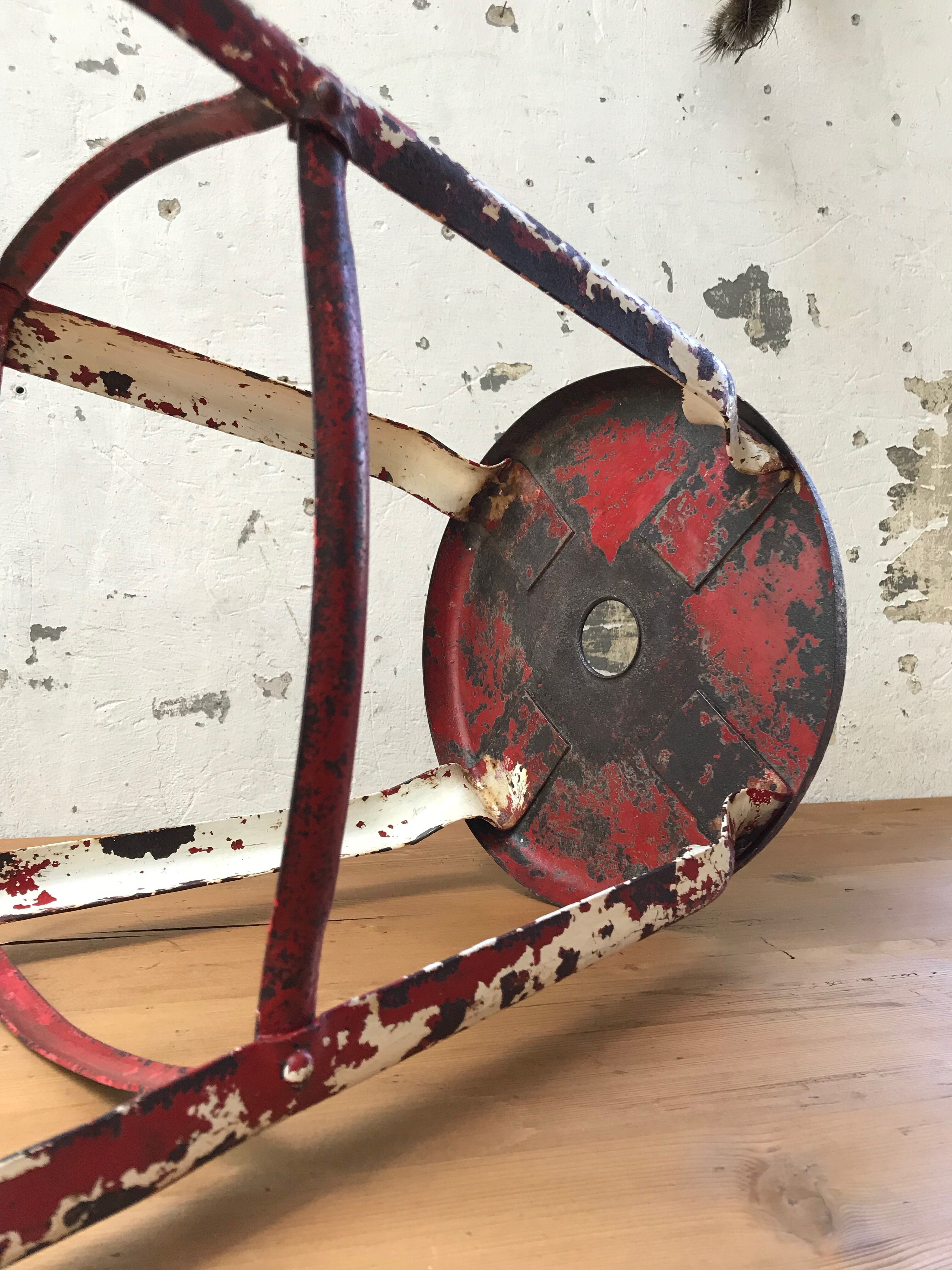 Workshop stool Nicolle patinated