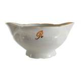 Limoges porcelain saucière decorated with flowers