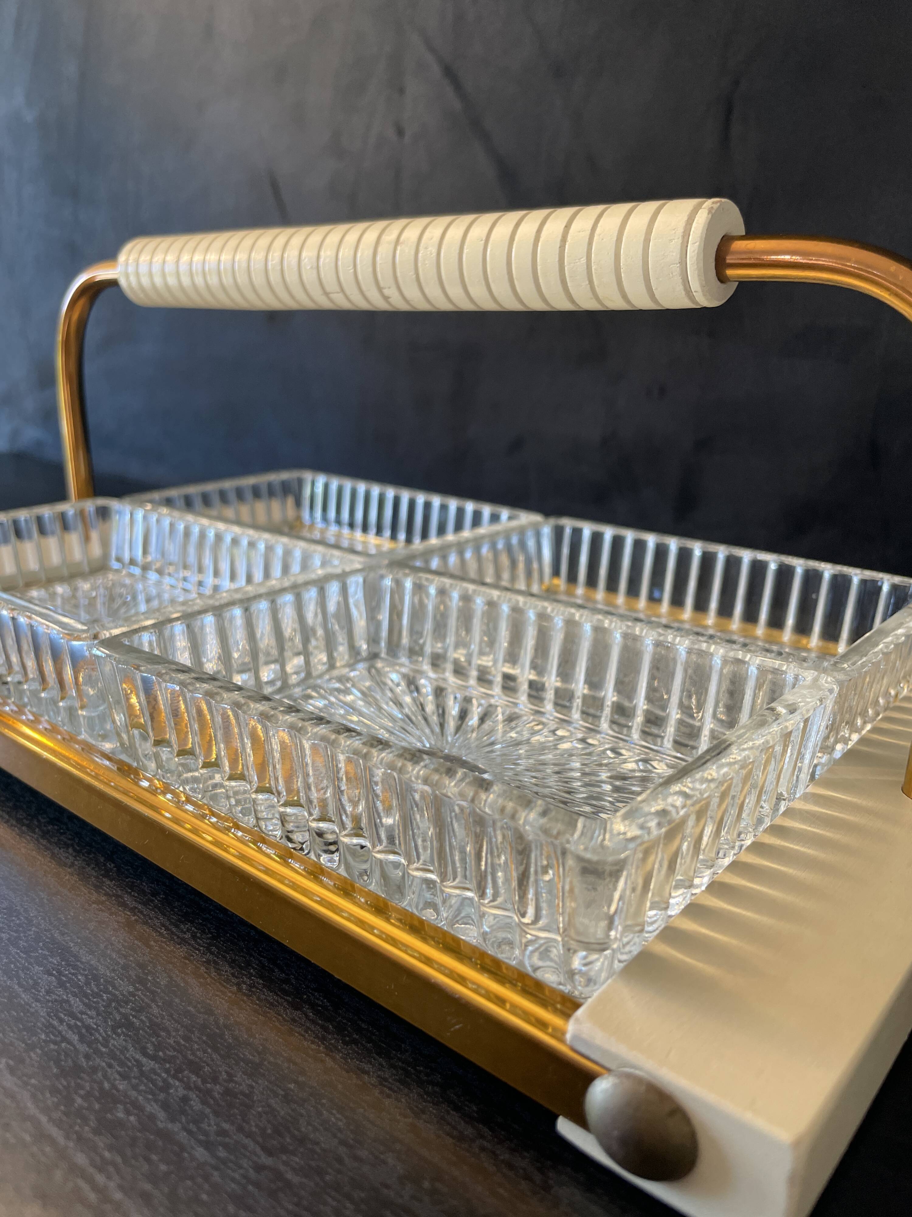 Art Deco Mirrored Appetizer Tray
