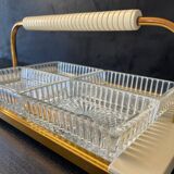 Plateau à apéritifs à miroir Art Déco