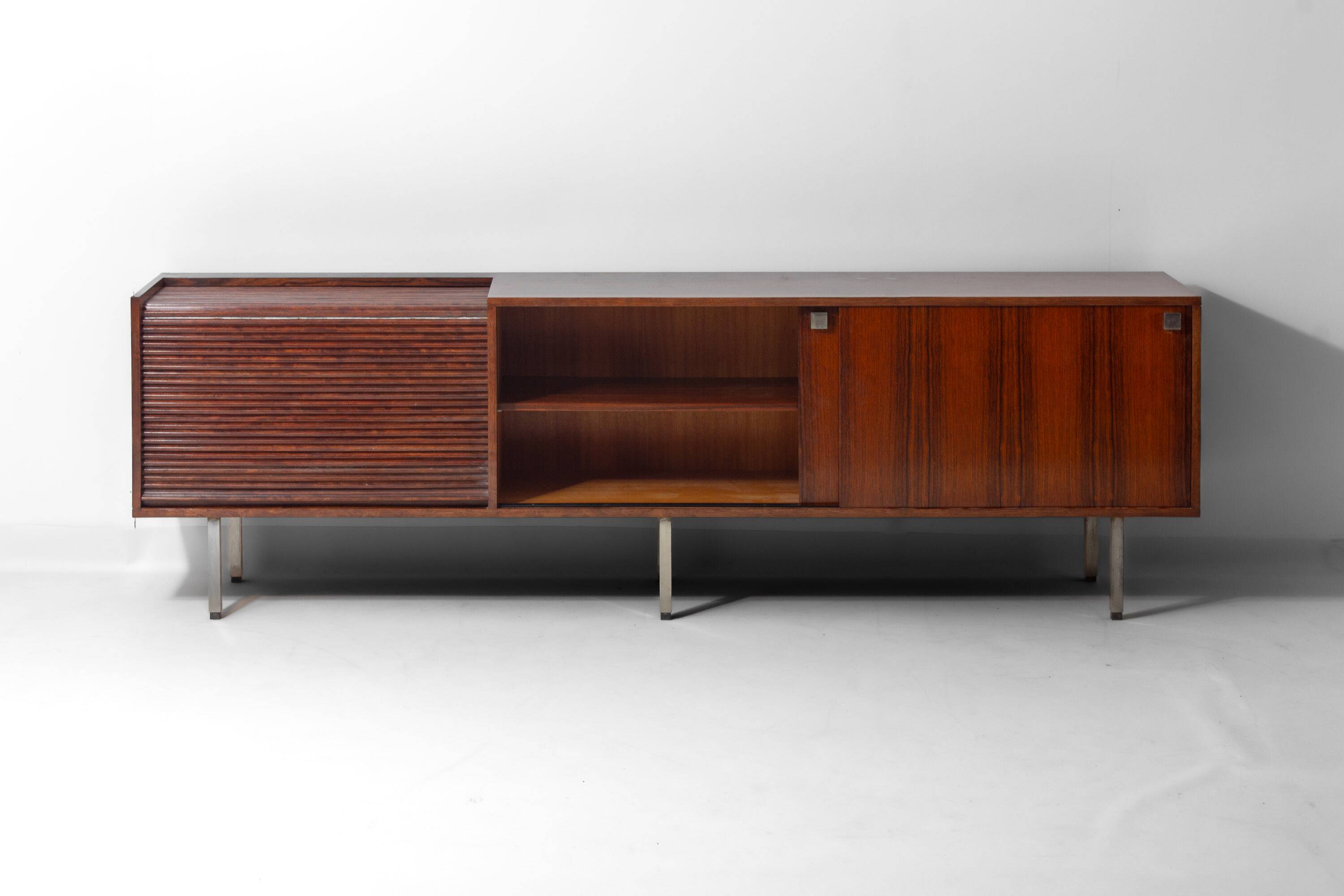Rare mid-century sideboard bar unit in teak by Belform, 1960