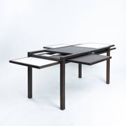 Bernard Vuarnesson desk or dining table with reversible and extendible tops, 80s
