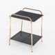 Vintage side table in gilded and painted iron. France, 1950s.