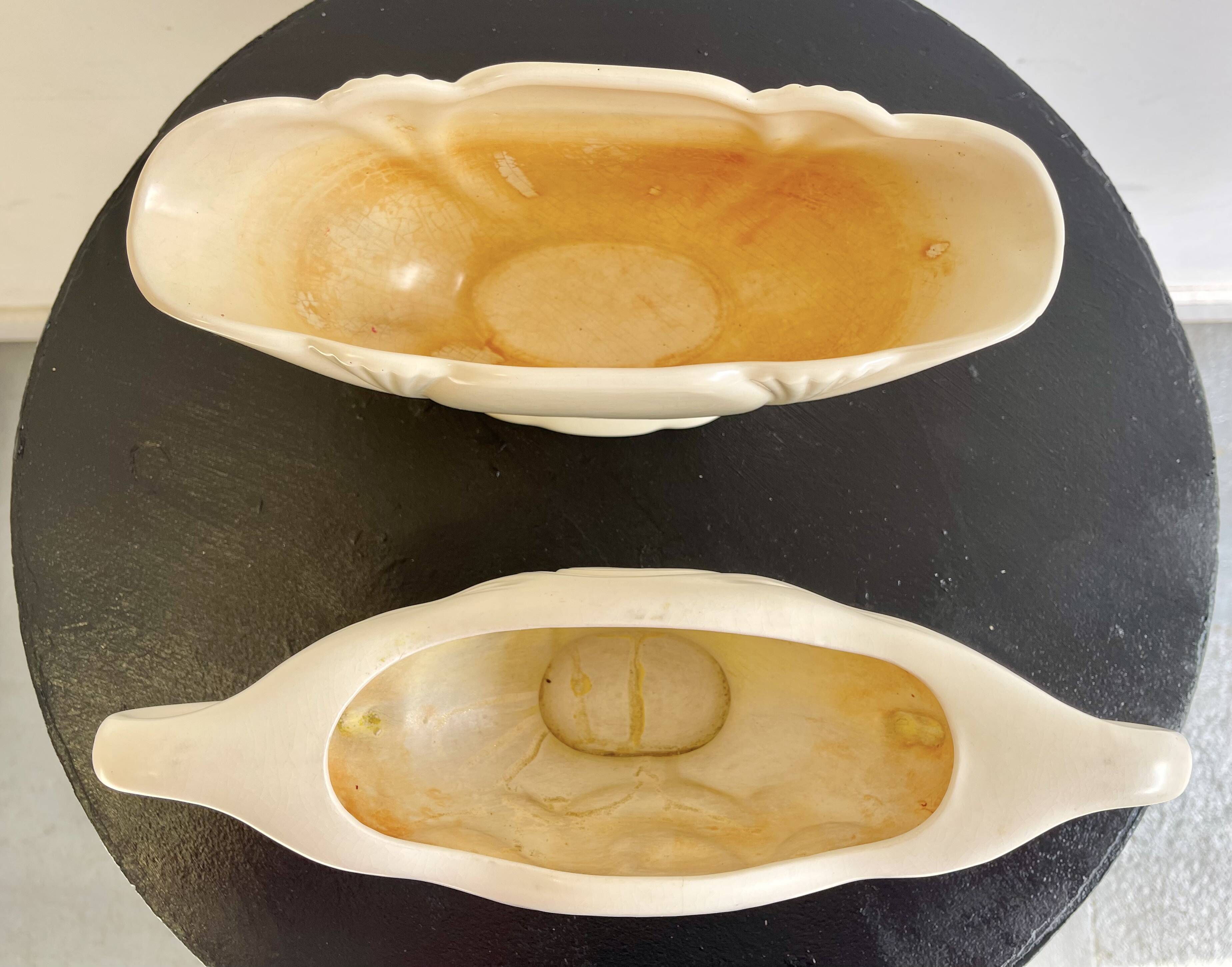Ensemble de 2 vases manteau blancs du milieu du siècle