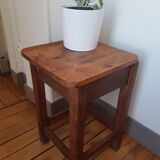 Wooden stool with chest