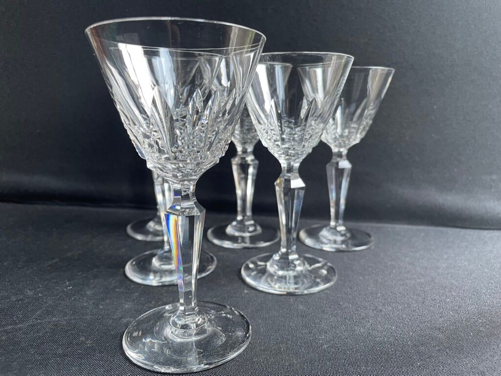 6 port glasses stamped Baccarat - Service Austerlitz