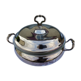 Silver-plated metal vegetable tureen