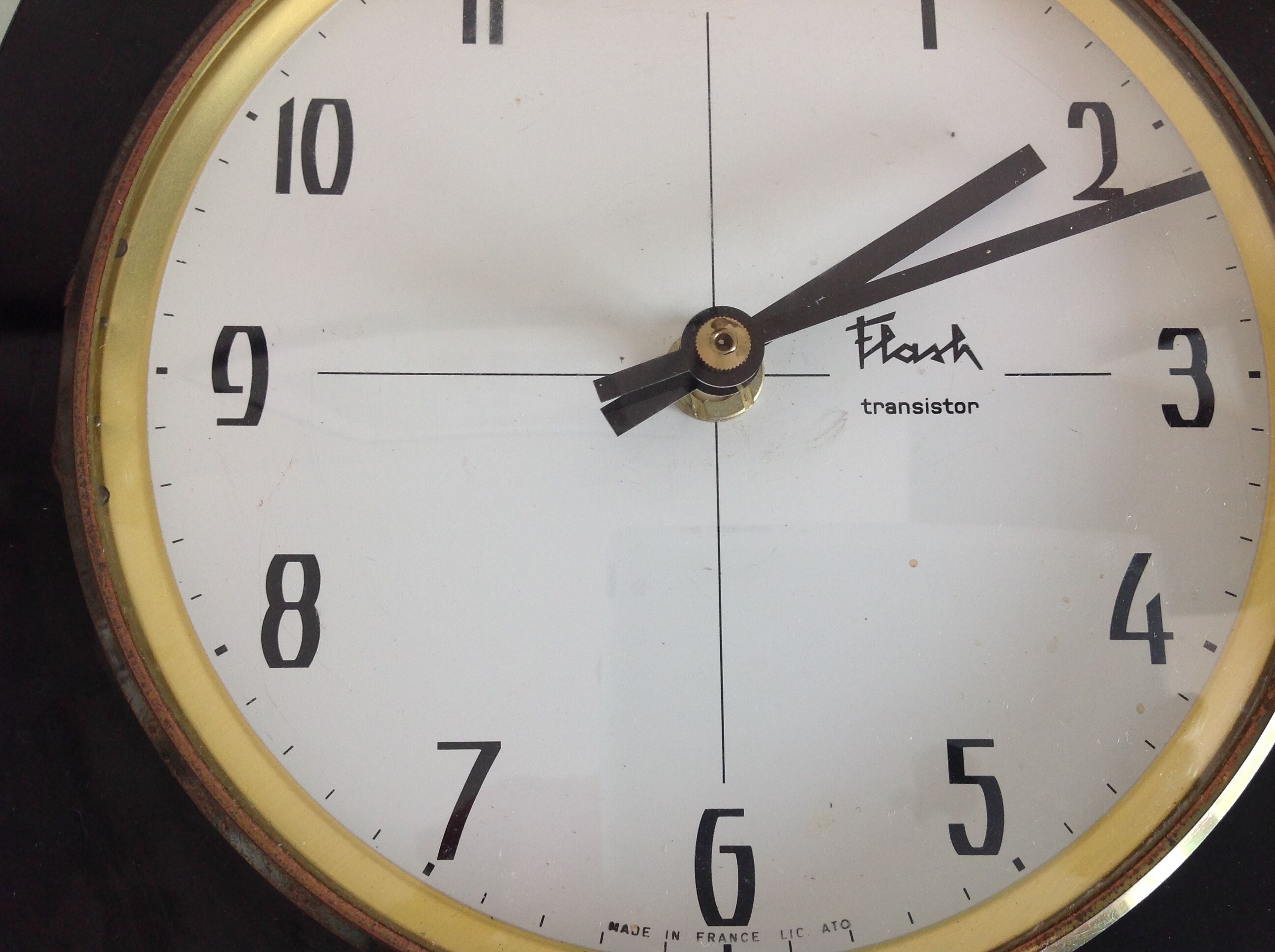 Flash Transistor/ vintage 50-60s black formica clock