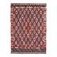 1970s Vintage Turkish Oushak Handmade Wool Cotton Red Area Rug 166x235