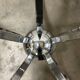 Vintage Space Age coffee table in chromed metal and smoked glass