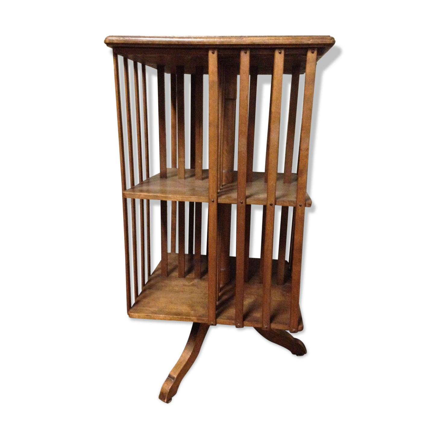 Library rotating shelf marble