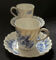 Duo tasse et sous tasse bleu floral de Haviland