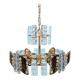 Midcentury gold crystal suspension by Orrefors, Fagerlund