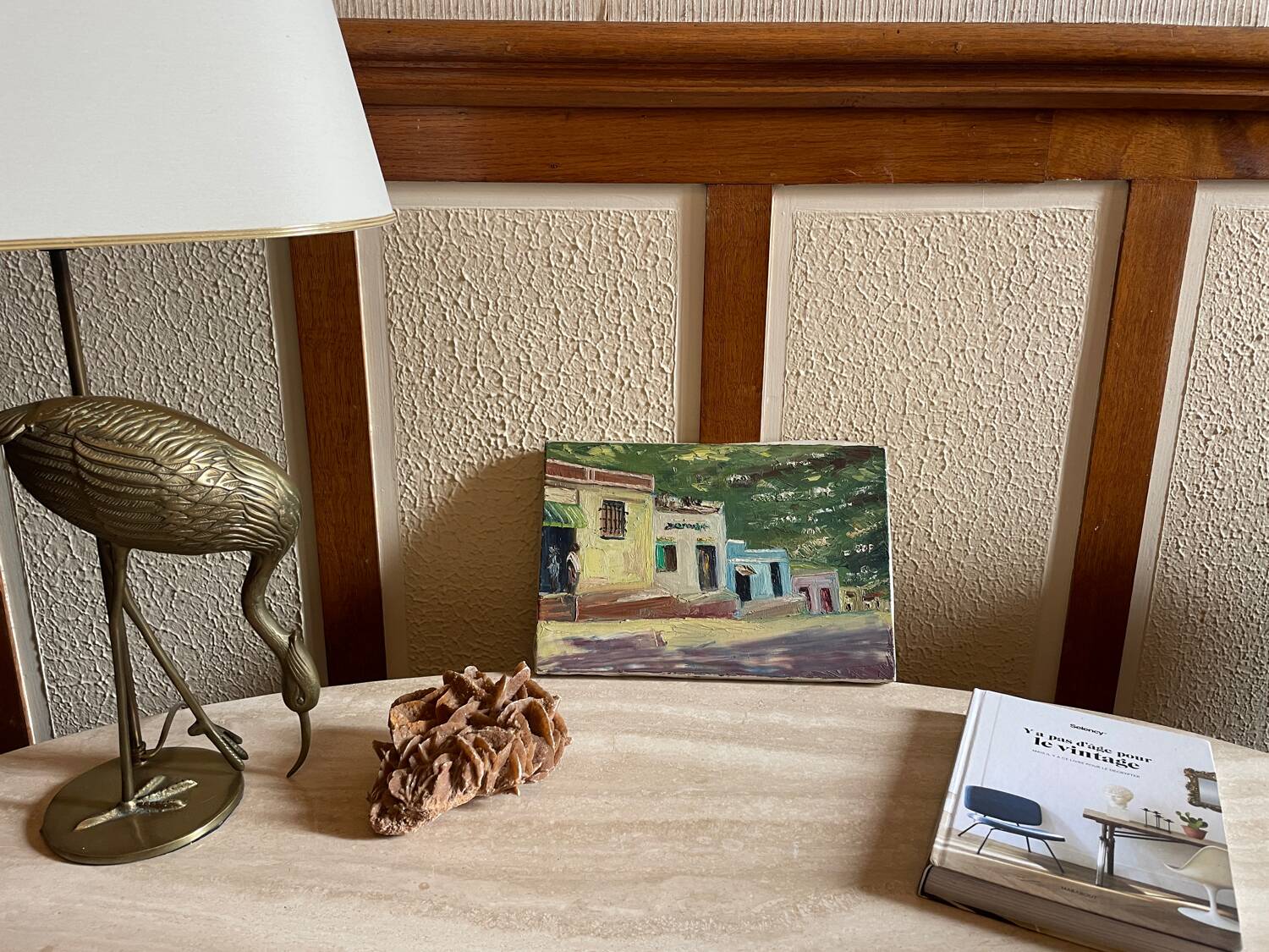 Vintage Sahara Village Painting