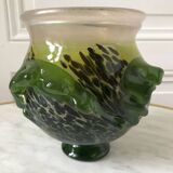 Patrick Lepage blown glass candle holder