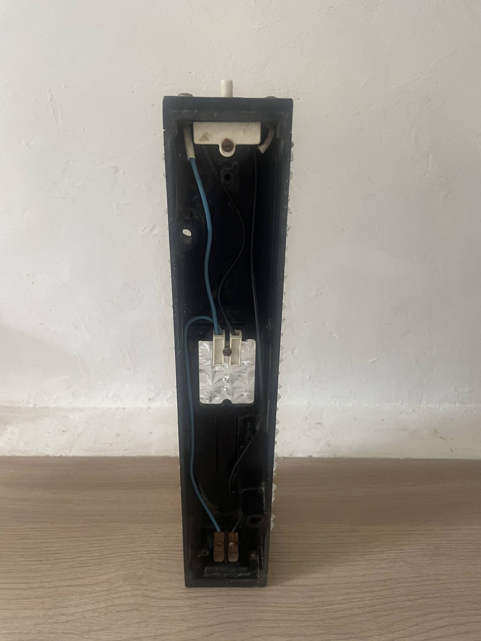 Vintage Erco glass and Bakelite wall light