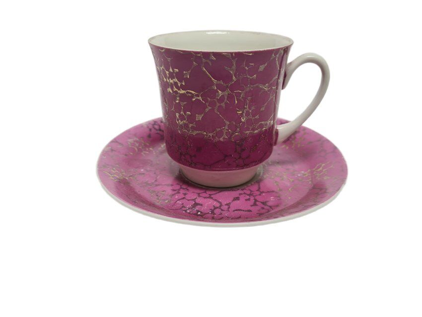 Vintage Polish cup and saucer from Ćmielów pottery, 1970s, set of 2