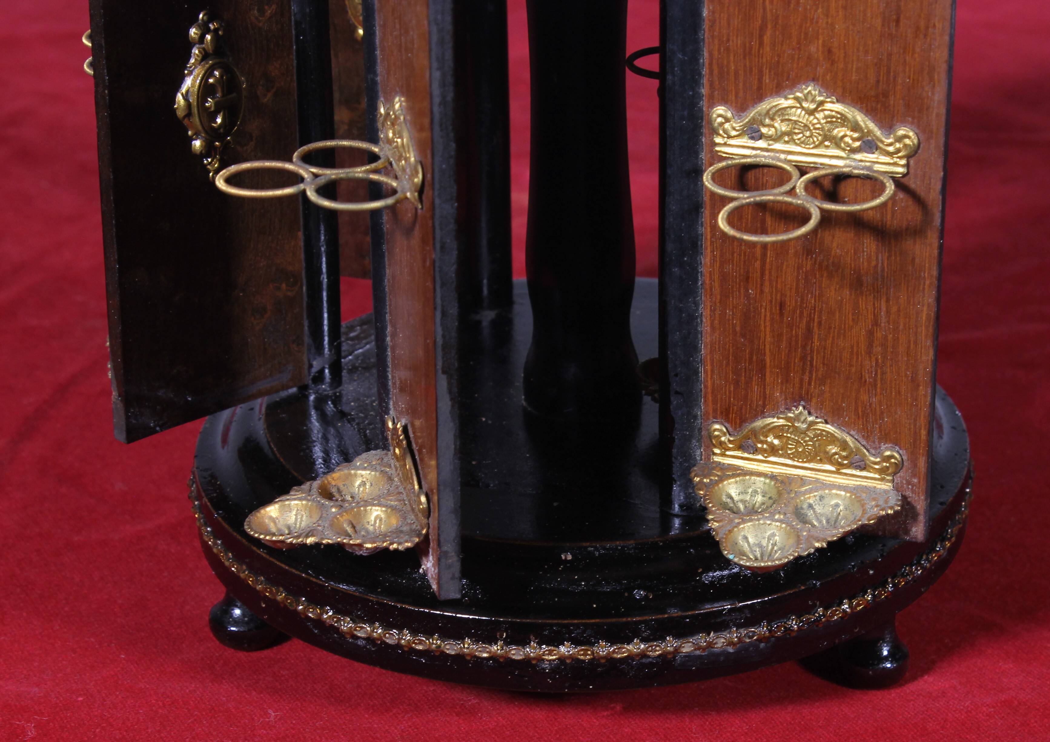 Napoleon III Cigar Humidor in Blackened Wood and Brass