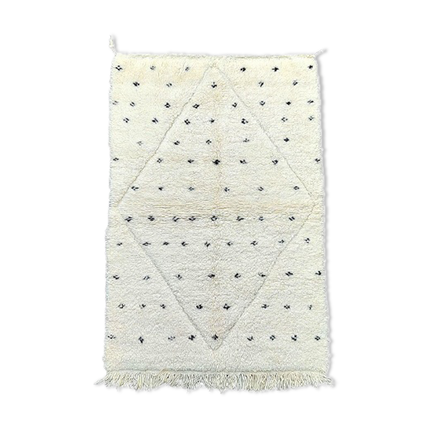 Berber carpet black peas and white diamond