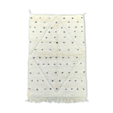 Tapis berbère pois noirs et losange blanc