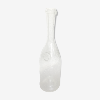 pale green blown glass decanter from the Verrerie de Biot